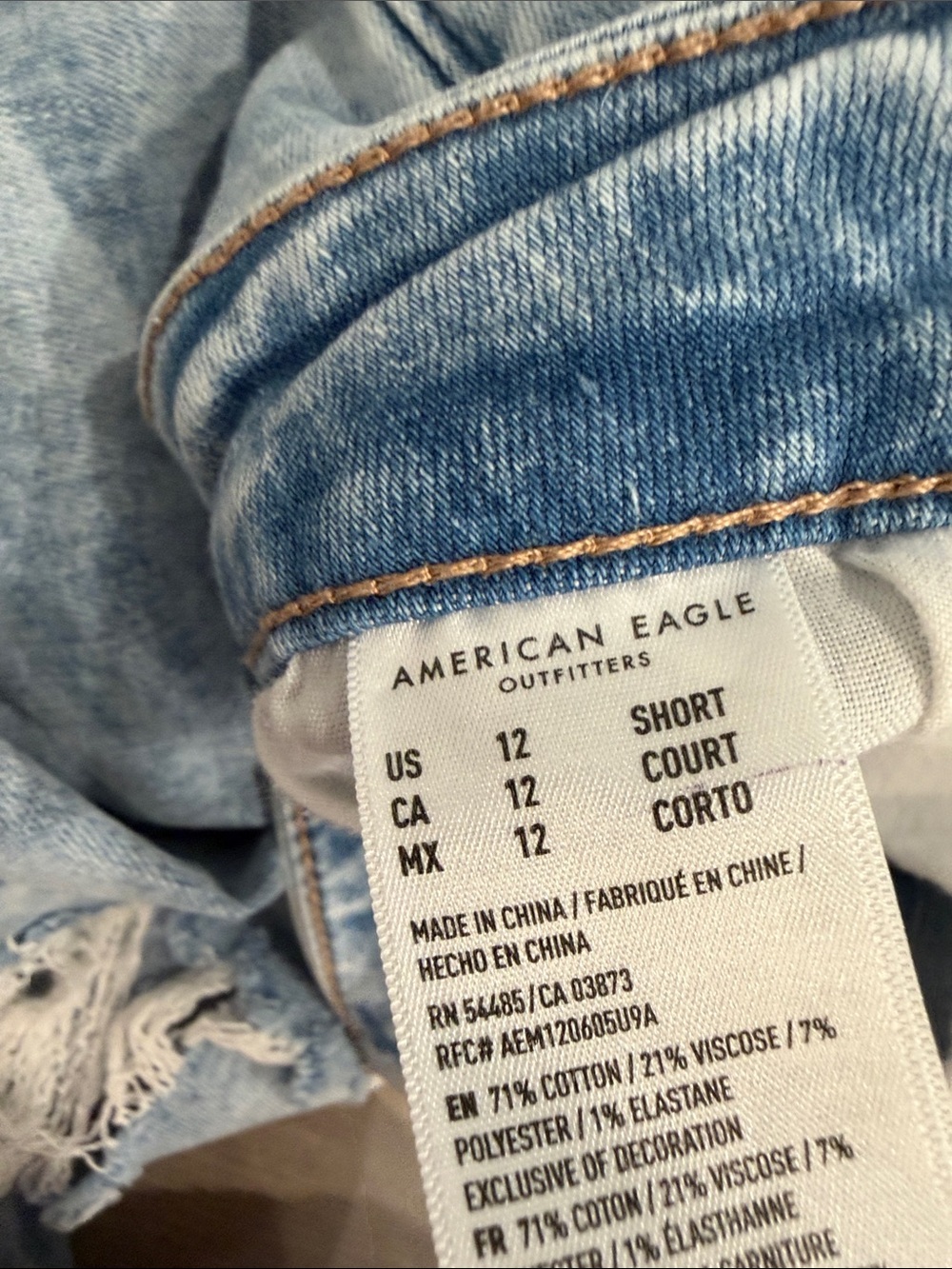2 Pairs American Eagle Light Super Hi-Rise Jeggings Ripped Jeans Short Length - Picture 5 of 10